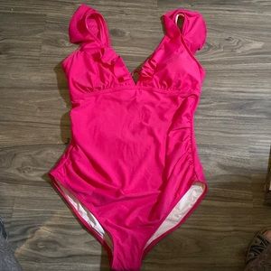 Summer Mae One Piece Ruffle Swimsuit Size L